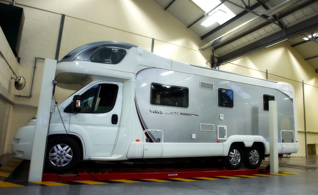 Campervan in garage